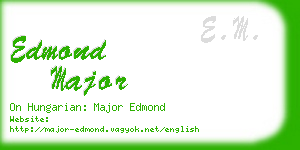 edmond major business card